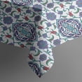 thumbnail image 5 of Blue Floral Ornament Pattern Rectangle Tablecloth 60"x120",Waterproof Polyester Rectangle Table Cloth, Wipeable Spillproof Polyester Tablecloth for Dining, Camping, Indoor and Outdoor, 5 of 6