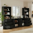 thumbnail image 5 of RichYa 4Pcs Kitchen Pantry Storage Cabinet Set,Modular Furniture Cabinets with Drawers,Hutch Buffet Cabinet with Doors for Dining Room,Black, 5 of 11