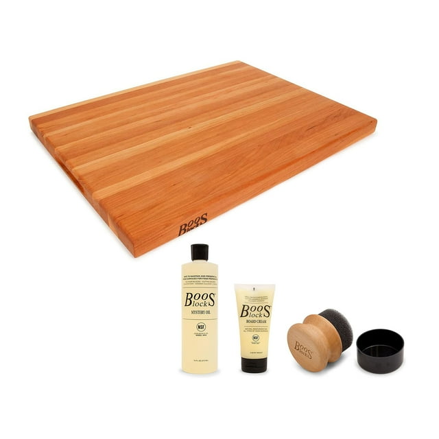 John Boos 24 x 18" Cutting Board Bundle w/ 3 Piece Cutting Board Maintenance Set
