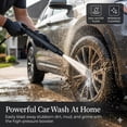 thumbnail image 4 of Home High-Pressure Car Wash Water Gun With Booster Nozzle, Black High Pressure Washer, Multi Function Lawn & Garden Watering Sprayer for Car Wash, Patio, Lawn Cleaning (#2), 4 of 9