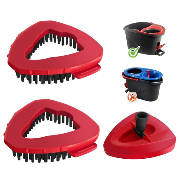 Scrub brush, Spin Mop Scrub Brush Head Replacement   Refill Base Compatible with O Cedar EasyWring 1-Tank System, Hard Bristle Cleaning Brush for Bathroom, Kitchen, Tub and Tile ,  Patio, Kitchen