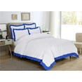 thumbnail image 3 of Pinch-Ruffle 5 Piece Duvet/Quilt Cover Set - Zippered Pinch Pleated Ruffle Comforter Cover Set - 100% Egyptian Cotton & 400 Thread Count Luxury Bedding Covers - Royal Blue Solid, Twin Size., 3 of 6