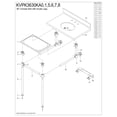 thumbnail image 3 of Kingston Brass KVPK3630KA0 Templeton 36" Black Granite Console Sink with Acrylic Legs (8-Inch, 3-Hole), Black Granite/Matte Black, 3 of 4