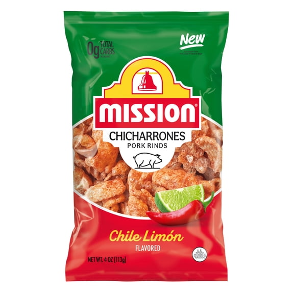 Mission Chicharrones Chile Limon, 4 Ounce Bag