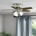 thumbnail image 1 of Restored Hunter Fan 42 inch Low Profile Traditional Ceiling Fan in New Bronze - Three-Light Fitter with Cased White Glass (Refurbished), 1 of 13