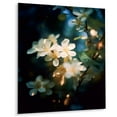 thumbnail image 2 of Designart "White Green Jasmine Blossoms Floral Serenity" Floral Metal Wall Decor, 2 of 5