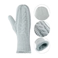 thumbnail image 3 of Luxtrada Women's Winter Gloves Warm Lining Mittens- Cozy Wool Knit Thick Gloves Novelty Mittens Cold Weather (Khaki), 3 of 8