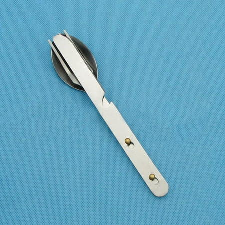 

New Sport Fork Spoon Eating Utensil Steel Cutlery Set Camping W6Y8