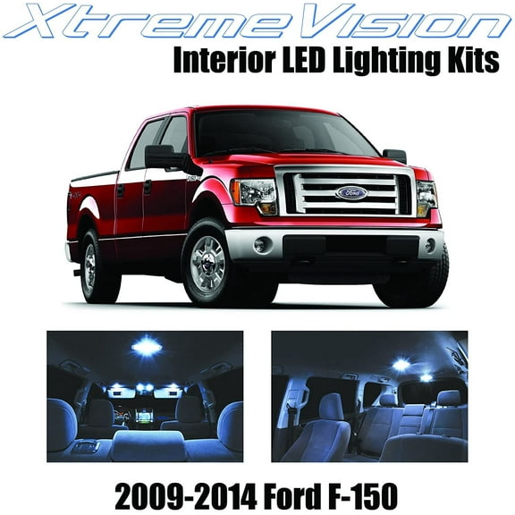 XtremeVision Interior LED for Ford F-150 2009-2014 12 pcs Cool White Interior LED Kit Installation Tool