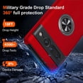 thumbnail image 3 of KOMI for Google Pixel 7 Pro Case, Slim Fit Case for Pixel 7 Pro with Invisible Ring Kickstand, [Military Grade Drop Tested] Dual Layer Shockproof Protective Phone Case for Pixel 7 Pro 6.7", Red, 3 of 5