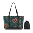 thumbnail image 7 of FORMRS Canvas Laptop Tote Bag for Women with 15.6" Computer Compartments Shoulder Handbag, Floral Christmas, 7 of 7