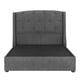 thumbnail image 1 of Box Base Cama Queen Size + Cabecera Zefyr Gris Oscuro, 1 of 8
