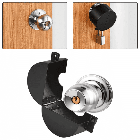 Door Handle Lock, Door Knob Lock Out Device,Cover to Disable The Doorknob/Faucet/Valve, Prevents Turning of Door Knob and Access to Keyhole, Prevents Operating The Knob (Password Hanging Lock)