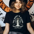 thumbnail image 3 of Christian Scripture T-Shirt – Thy Word Is a Lamp Unto My Feet, Psalm 119:105 Graphic Tee, Forest Green, Size 3XL, 3 of 6