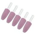 thumbnail image 1 of Uxcell 5-Pack Abrasive Mounted Stone Grinding Bits, 1/4 IN(6mm) Shank Polishing Sanding Drill Bit 0.63IN(16mm) Dia Point [Rosa], 1 of 1