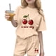 thumbnail image 2 of Conjuntos de blusas y camisas de cuello redondo y manga corta para niños, conjunto de dos piezas de top y pantalones cortos de manga corta con cuello redondo y manga corta para niños, top de poliéster, 2 of 6