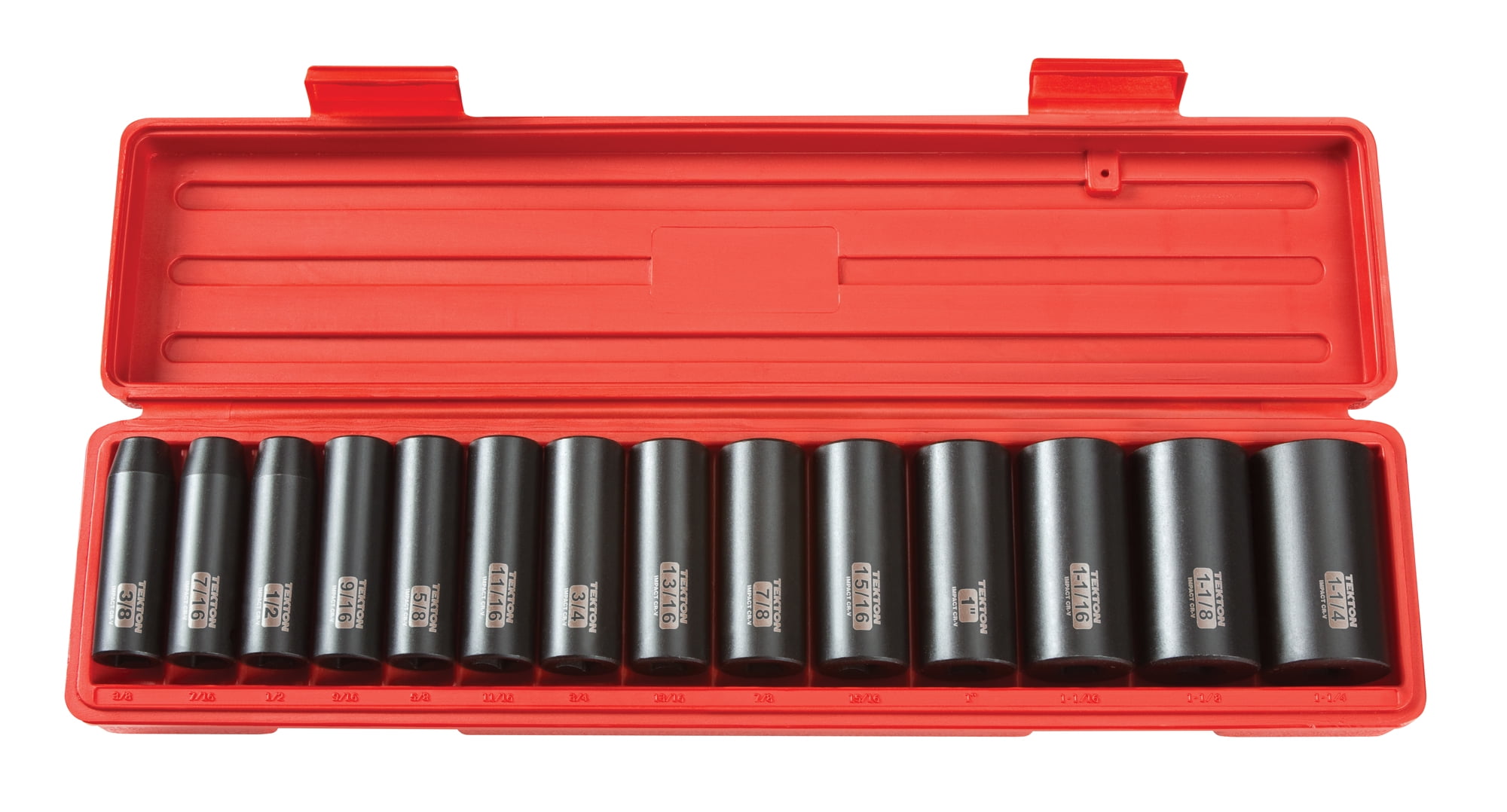 TEKTON 1/2-Inch Drive Shallow Impact Socket Set Metric 6-Point for sale online Cr-V 
