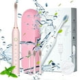 thumbnail image 2 of Toothbrush- Toothbrush With 4 Brush Heads-With Toothbrush Box- 6 Cleaning Modes- Water Proofing IPX7 Water Proofing Toothbrush--Newly, 2 of 9