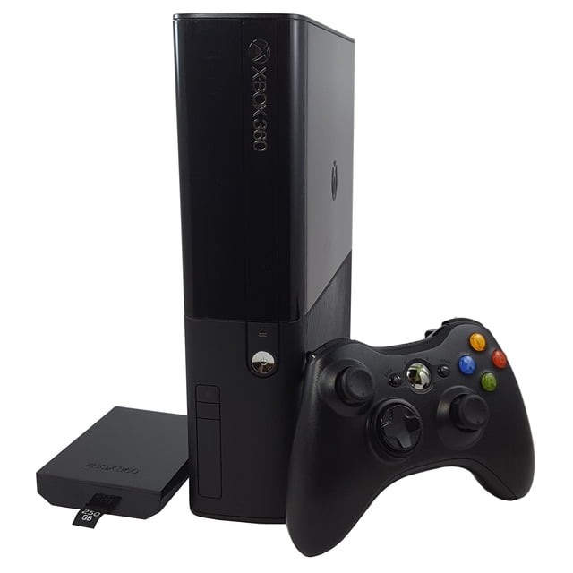 Refurbished Microsoft Xbox 360 E 250GB Video Game Console Black Controller HDMI and Cables