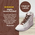 thumbnail image 2 of The Original Stretchlace | Elastic Shoe Laces | Flat Stretch Shoelaces | Brown, 35 in (88 cm), 2 of 7