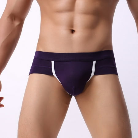 

QWANG Mens Sexy Cotton Boxer Briefs Shorts Soft Underwear Bulge Pouch Underpants