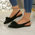 thumbnail image 2 of Black Bow Accent Low Heel Shoes For Women, Comfortable Flats With Soft Sole, Perfect For Casual Use, 2 of 9