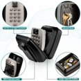 thumbnail image 3 of Caja de seguridad portátil con combinación, caja fuerte con código reiniciable para almacenamiento seguro, solución de gestión de llaves digital y ultrarresistente ideal para el hogar y la oficina,, 3 of 5