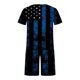 thumbnail image 5 of Hombres Casual Cuello redondo Día de la Independencia Impresión Blusa de manga corta y pantalones cortos Pantalones Traje de dos piezas Pompotops  oipoqjl35659, 5 of 5