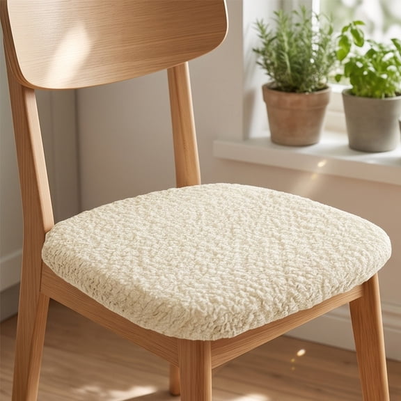Virelaxpo Hotel Restaurant Dining Chair Seat Covers Velvet Stretch Fit for Square Chairs Commercial Use Dining Room Decor Protector
