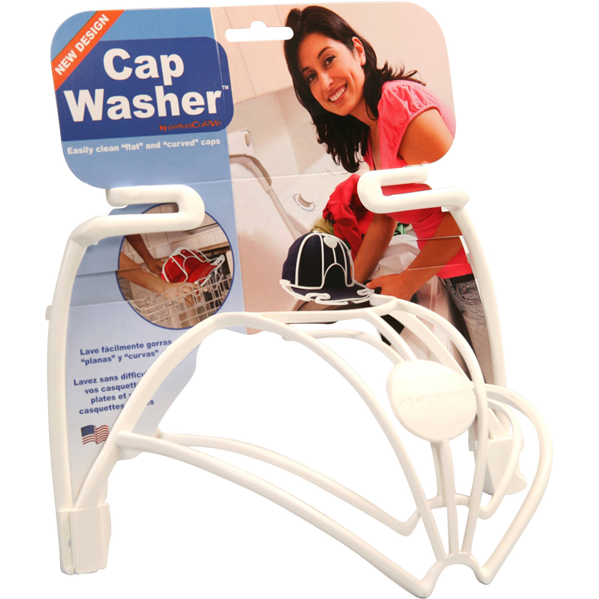 baseba... white Perfect Curve Cap Washer baseball hat cleaner - hat washer 