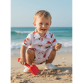 thumbnail image 5 of BemeyourBBs Toddler Baby Boy Summer Clothes Baby Boy Cotton 2 Piece Outfit Dinosaur Bus Lobster Print Short Sleeve Button Down Shirt with Elastic Waist Shorts Set Toddler Boys Summer Outfit, 5 of 9