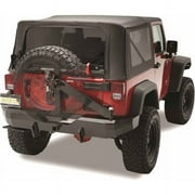 Bestop 42934-01 Jeep Wrangler 2- or 4-Door Highrock 4X4 Rear Bumper with Tire Carrier, Black
