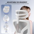 thumbnail image 4 of Office Chair Ergonomic Desk Chair - Home Mesh Office Desk Chair with Adjustable Lumbar Support, High-Back Computer Gaming Chair with Headrest 3D Armrests, Rolling Swivel Task Chairs for Home, Office, 4 of 8