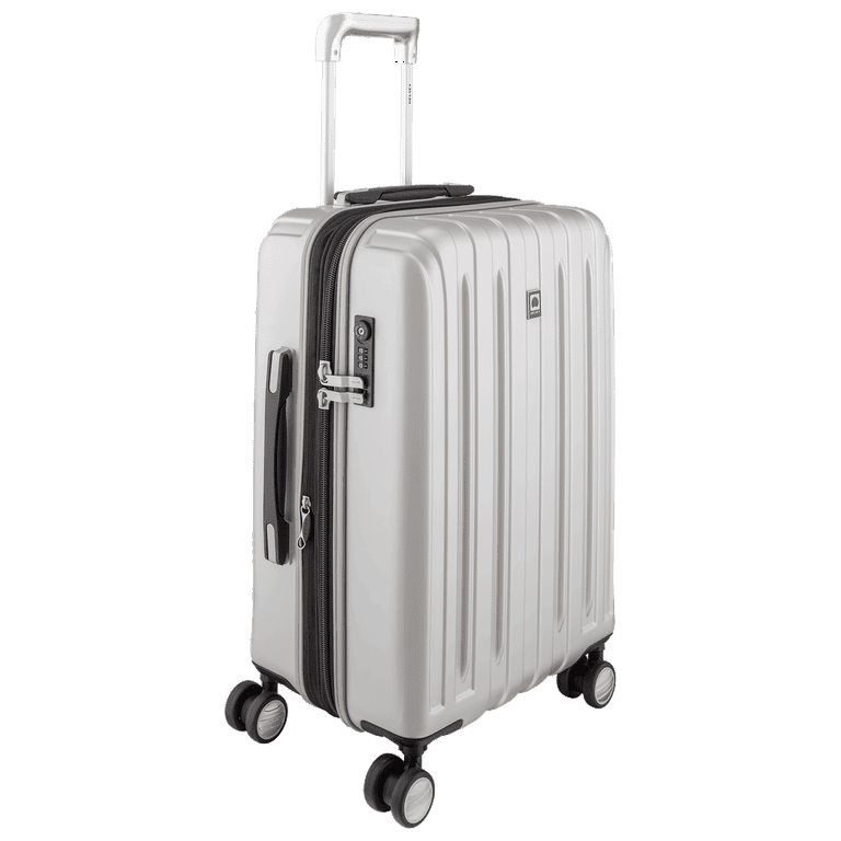 DELSEY PARIS Titanium 21 Hardside Spinner Carry On Suitcase with Wheels Silver Walmart