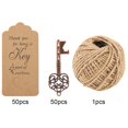 thumbnail image 1 of Abridor de botellas en forma de llave con tarjeta de etiqueta Twine para la fiesta de regalo de invitados de boda (50pcs + Twine + Card), 1 of 8