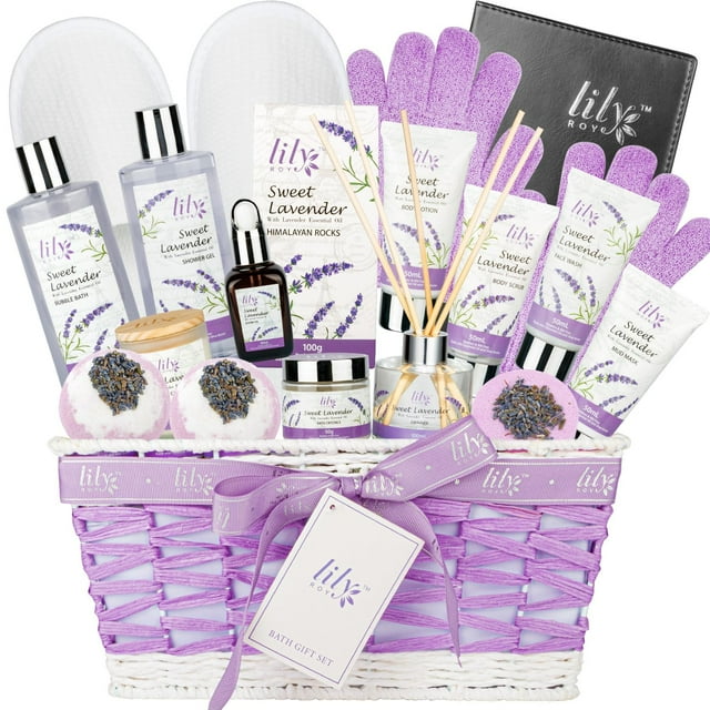 Set de Spa de Baño y Cuerpo LILY ROY Lavanda con 18 Piezas
