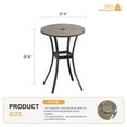 thumbnail image 2 of Vicllax Outdoor Round Small Bar Table Metal Modern Style for Garden Balcony (Diameter 27.6"), 2 of 4
