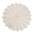 thumbnail image 4 of Lace Spider Web Tablecloth 15 Inch Halloween Centerpiece Round Table Decoration Silver YIWEI, 4 of 8