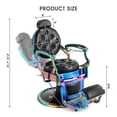 thumbnail image 2 of Vintage All Purpose Heavy Duty Barber Chair Reclining Hydraulic Beauty Salon Spa Hair Styling Equipment(Black & Laser), 2 of 18