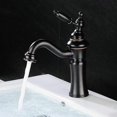 thumbnail image 2 of Robinet de Lavabo de Salle de Bain en Bronze Huilé à Poignée Unique, 2 of 5