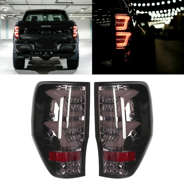 1 Par de Luces Traseras, Luces Traseras LED Completas, Freno de Estacionamiento, Luz de Marcha Atrás, Se?al de Giro, IP67, Impermeable, Apto para Ranger T6 2012-2015(Ahumado) Amonsee No