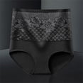 thumbnail image 4 of TANGNADE Culottes Taille Haute pour Femmes Grande Taille Bikini Sans Coutures Absorption Régulière Culottes en Coton Noir, 4 of 9