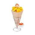 thumbnail image 2 of Cone Tek Bamboo Print Paper Food Cone - with Dipping Pocket - 9 1/2" x 5 1/2" - 100 count box, 2 of 4