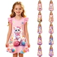 thumbnail image 2 of LRen Night Gowns for Kids Girls Summer Dresses Casual Animal Print Sleeveless Playwear Cartoon Comfortable Loose Fit Sleeping Gown Age 3-10 Nightwear Girl Dress Pajamas, 2 of 5