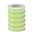 thumbnail image 2 of 5 Rolls Christmas Ribbon 1.5 inch Wide Decorative Ribbon for Gift Wrapping and Holiday Decorations Vibrant Green and Yellow Background, 2 of 7