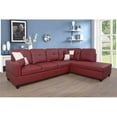 thumbnail image 4 of Lifestyle Furniture Leisly Right-Facing Sectional Sofa Set in Wine Red, 4 of 4