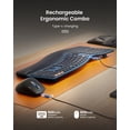 thumbnail image 2 of Ergonomic Wireless Keyboard Mouse, ProtoArc EKM01 Plus Full Size Ergo Bluetooth Keyboard Mouse Combo, Split Design, Wrist Rest, Multi-Device, Recharge, 2 of 9