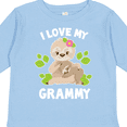 thumbnail image 4 of Inktastic Cute Sloth I Love My Grammy with Green Leaves Boys or Girls Long Sleeve Toddler T-Shirt, 4 of 5