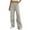 Beige, variant on BLVB Track Pants for Women Low Rise Drawstring Baggy Wide Leg Cargo Pants Jogger Sweatpants for Women