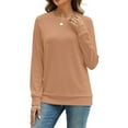 thumbnail image 4 of Fantaslook Fall Sweatshirts for Women Crewneck Long Sleeve Shirts Casual Tunic Tops Lightweight Pullover Sweatshirts, 4 of 8